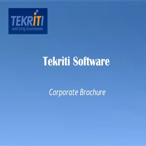 Corporate Brochure Tekriti Software