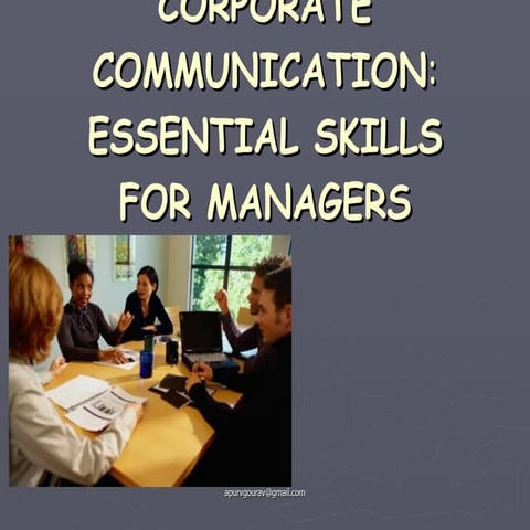 CORPORATE COMMUNICATON SKILLS