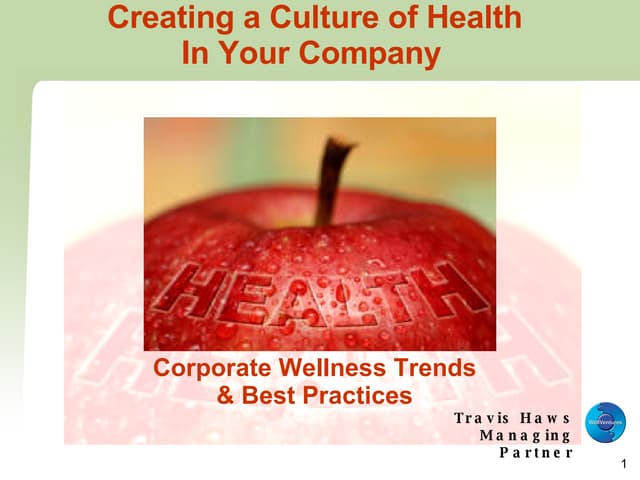 Corporate Culture Of Health