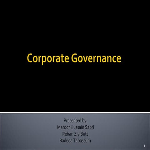 Corporate Governance