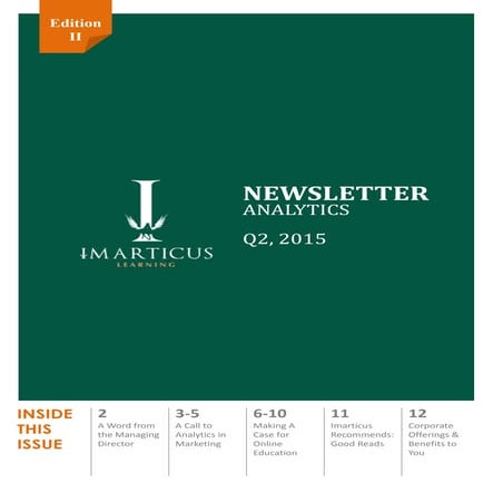 Imarticus Corporate Newsletter on Annalytics