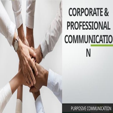 CORPORATE PROFESSIONAL COMMUNICATION PPt | PPTX