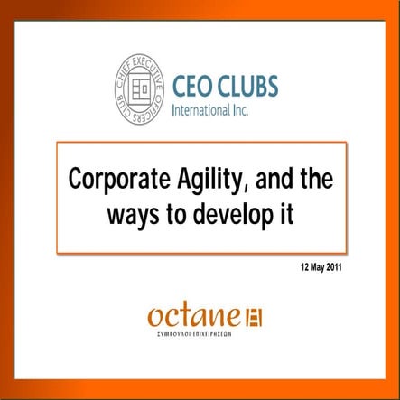 Corporate agility in a white water world