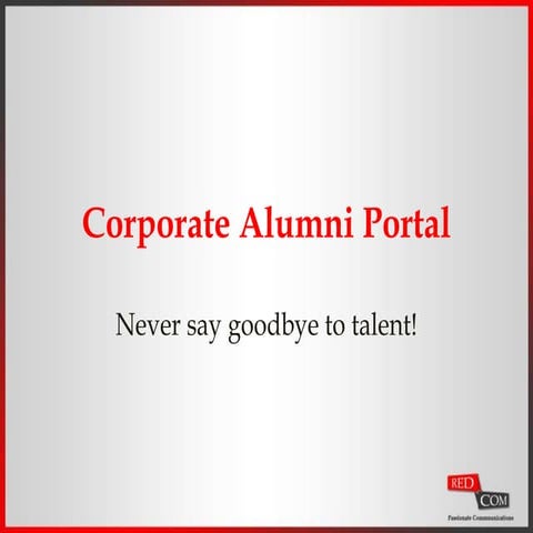 Corporate Alumni Engagement - The Alumni Portal