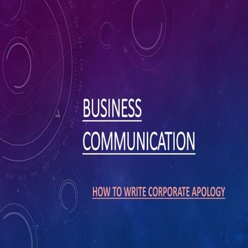 Corporate Apology 