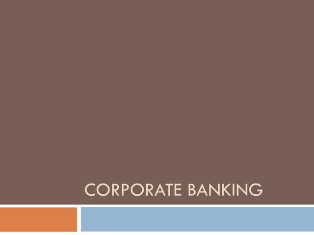 Corporate banking v2