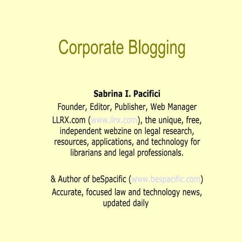 Corporateblogging