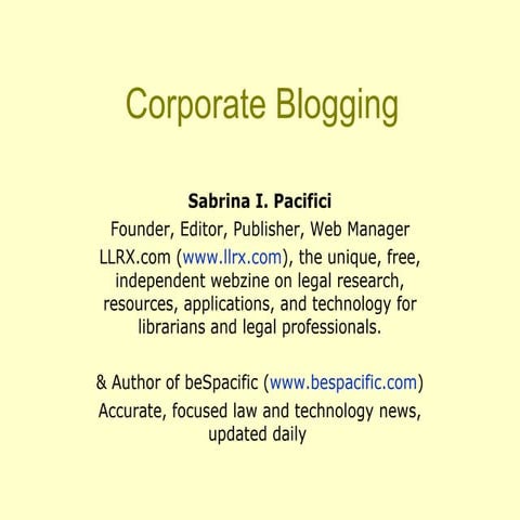 Corporateblogging