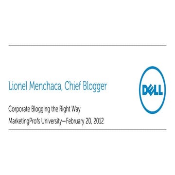 Corporate Blogging the Right Way