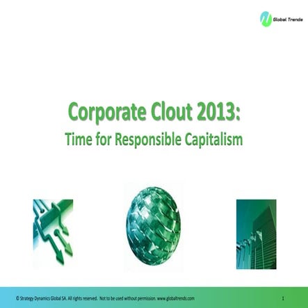 Corporate clout 2013: Time for Responsible Capitalism