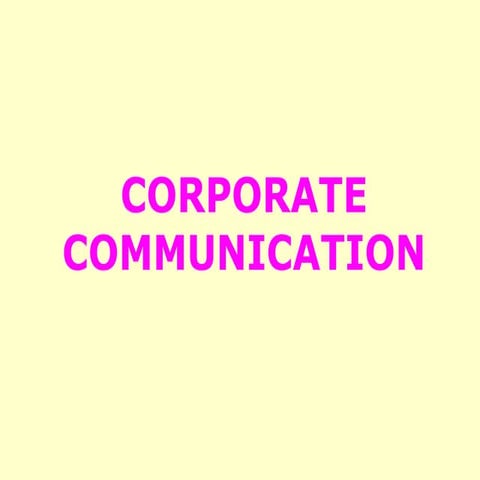 Corporate communication in business 