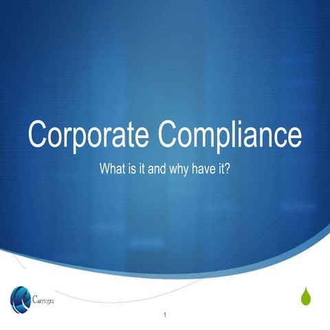 Corporate Compliance Overview