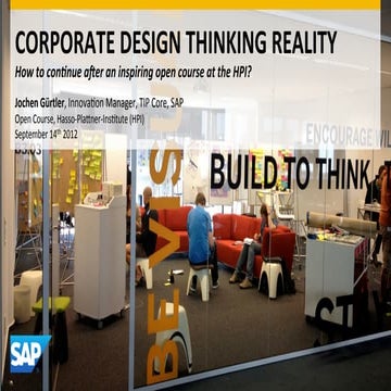 Corporate Design Thinking Reality