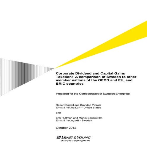 Corporate dividend and capital gains taxation   a comparison of sweden to oth...