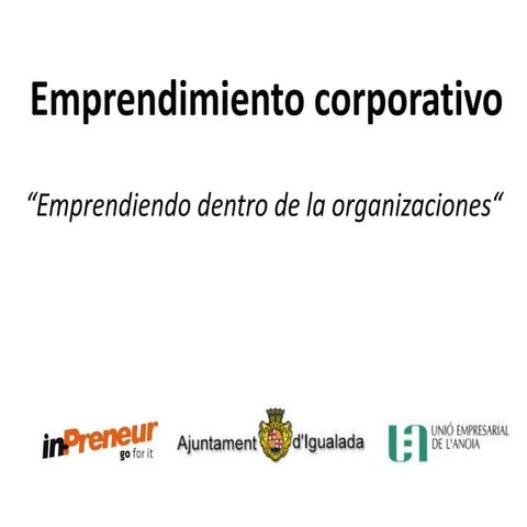 Emprendeduría Corporativa - UEA - AjtIgualada - 20150604