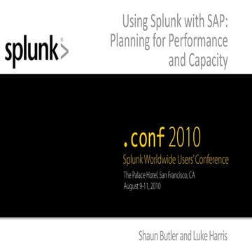 Splunk Conf2010: Corporate Express presents Splunk with SAP