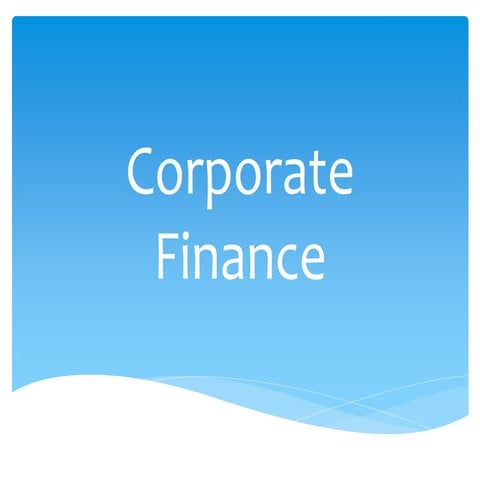 Corporate finance