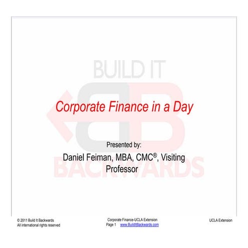 Corporate finance ucla-presentation