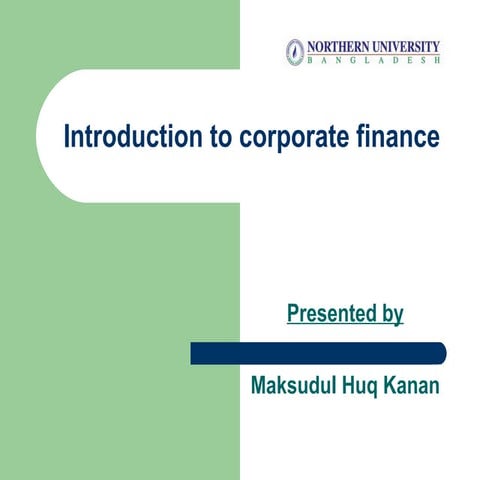 Corporate Finance: Basic Concept