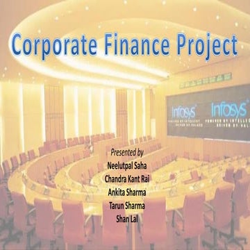 Corporate finance project on infosys
