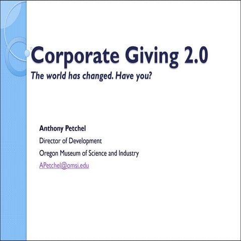 Corporate Giving 2.0