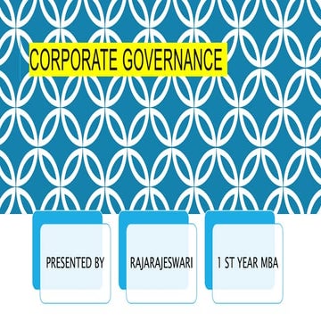 Corporate goverance