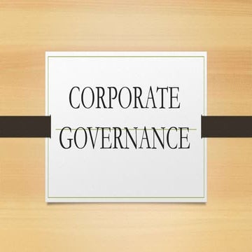Corporate governance