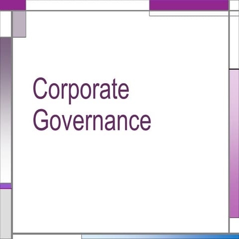 Corporate governance