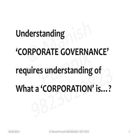 Corporate governance