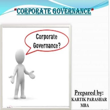 Corporate Governance by Kartik Parashar