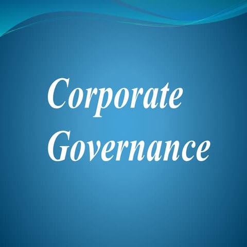 Corporate governance