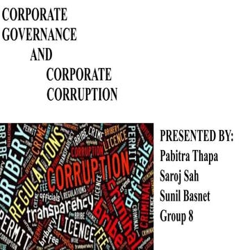 Introduction to Corruption, definition, types, impact and conclusion | PPTX