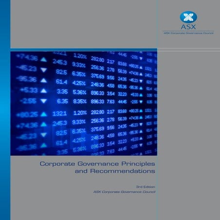 ASX Corporate Governance Principles & Recommendations | PDF