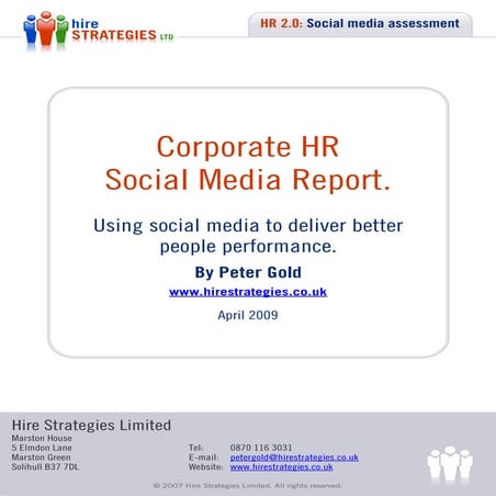Corporate HR Social Media Report