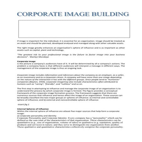 Corporate image building