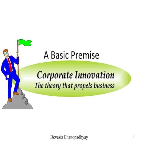 Corporate innovation   a basic premise by devasis chattopadhyay