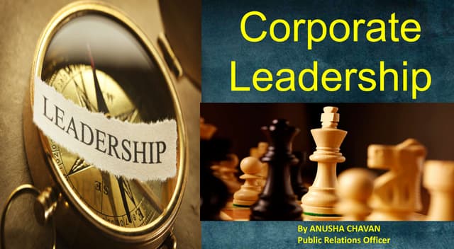 CORPORATE LEADERSHIP Roles & Responsibilities.