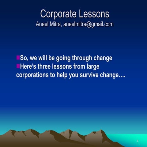 Corporate Lessons