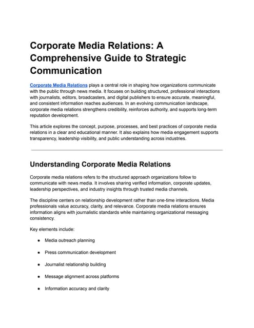 Corporate Media Relations_ A Comprehensive Guide to Strategic Communication.pdf