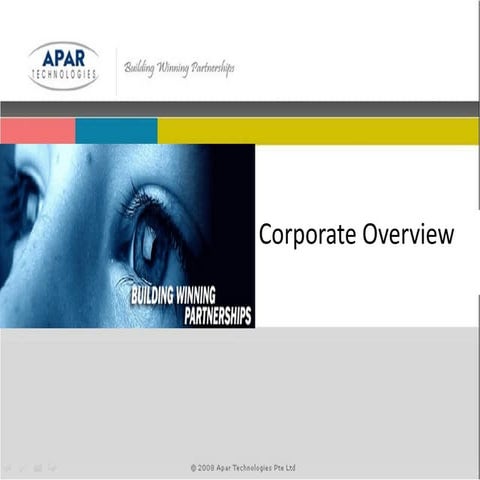 Corporate Overview Apar Technologies 050809