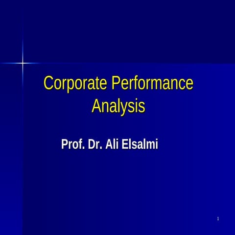 Corporate performance analysis
