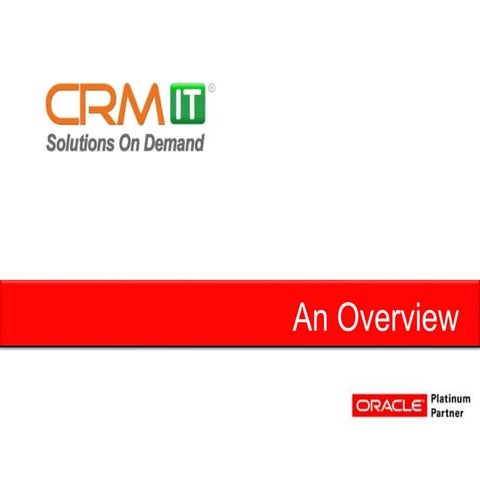 CRMIT Solutions - An Overview