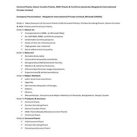 MEGATECH INTERNATIONAL PRIVATE LIMITED