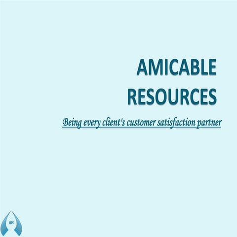 Amicable resources corporate presentation- Human resource company