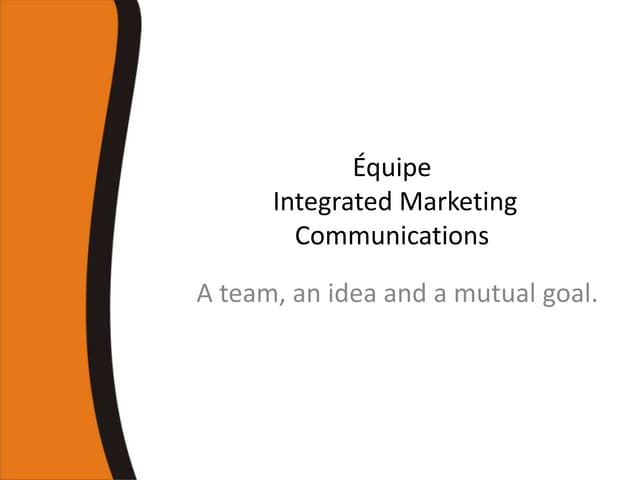 Corporate Presentation Equipe
