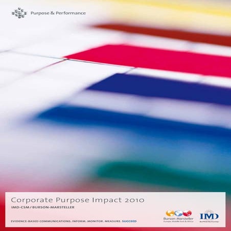 Corporate Purpose Impact 2010