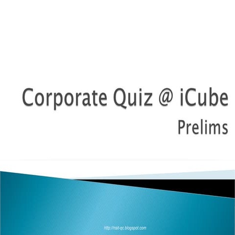 Corporate Quiz @ iCube