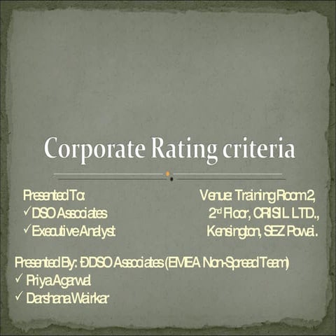 AIBB 202 Lesson 2.6: CRG & Internal Credit Risk Rating Systems (ICRRS ...