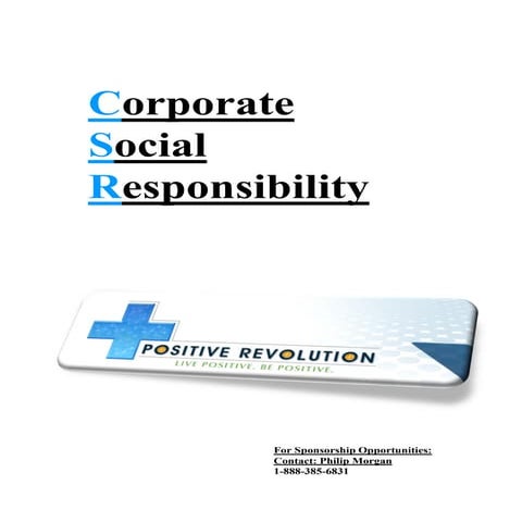 Corporate Responsibility Convergence Positive Revolution Llc