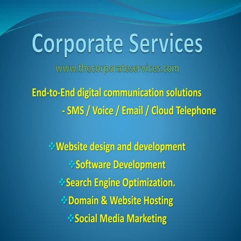 Corporate services bulk SMS